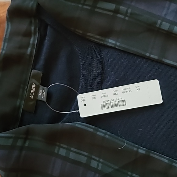 🎉Host Pick🎉 J Crew Merino mockneck sweater with tartan scarf tie - Picture 5 of 11